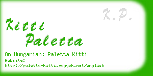 kitti paletta business card